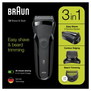 Braun Series 3 81702941 barbermaskine til ham Folie shaver Trimmer Sort -