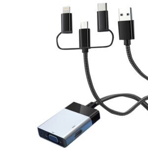 3-i-1 Skærmspejlingsenhed til Skærmdeling. USB til HDMI/VGA 3 in 1 -