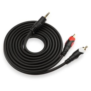 3,5 mm mini-jack til 2 x RCA â Stereo lydkabel i høj kvalitet med forgyldte stik - 5M -
