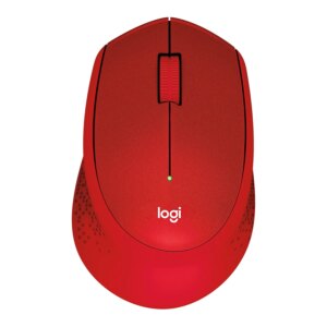 Logitech M330 SILENT PLUS Mekanisk Trådløs Mus. Rød. -