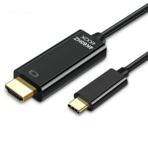 4K USB-C til HDMI Adapterkabel. 4K, 60Hz, HD kvalitet. 1.8m. Sort -