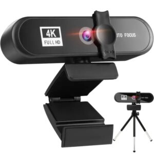 4K webcam med Autofocus & smart tripod. 3840x2160. 8MP. -