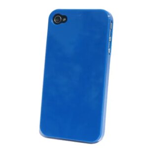 iPhone 4 & 4S cover i hård plastik. Blå. -