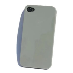 iPhone 4 & 4S cover i hård plastik. Grå. -