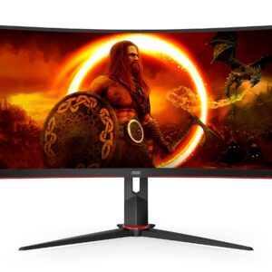 AOC G2 CU34G2XP computerskærm 86,4 cm (34") 3440 x 1440 pixel UltraWide Quad HD LED Sort, Rød -