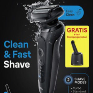 Braun Series 5 52-N7200cc Folie shaver Trimmer Sort -
