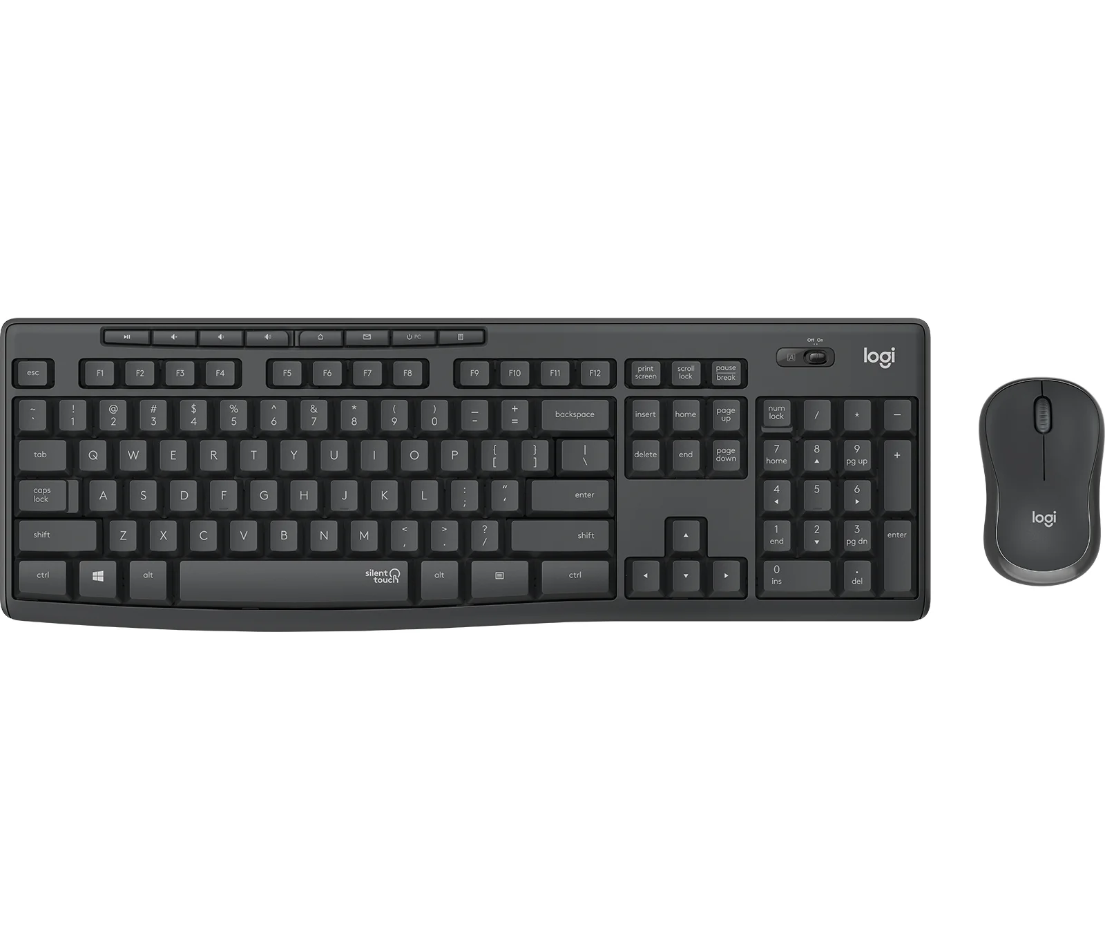 80309945_9821912097 Logitech MK295 Silent Tastatur og mus-sæt Trådløs -