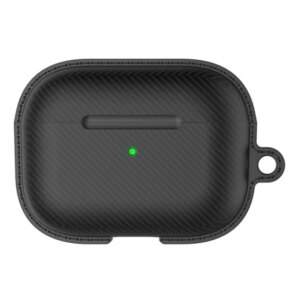 Carbon Fiber TPU beskyttelsescover til dit AirPods Pro etui. Sort. -