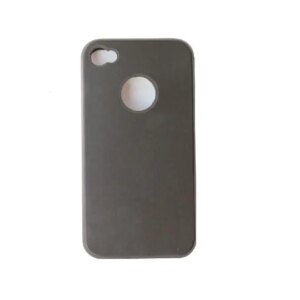 iPhone 4 alu cover m silikone indmad. Sort. -