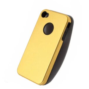 iPhone 4 alu cover m silikone indmad. Gold. -