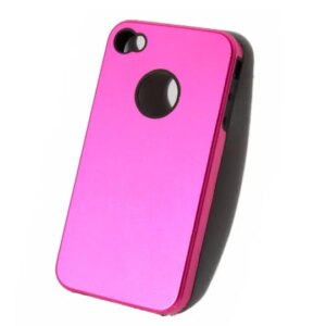 iPhone 4 alu cover m silikone indmad. Pink. -
