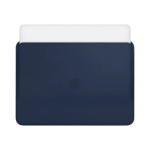 Lækkert Apple læder sleeve til MacBook 13". Midnight Blue. -