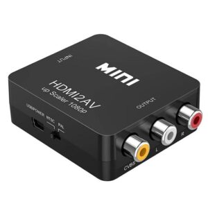 AV/RCA til HDMI Konverter. Full HD 1080p. Sort -