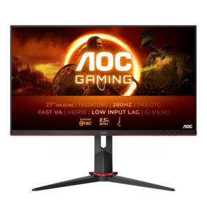 AOC G2 27G2ZN3/BK computerskærm 68,6 cm (27") 1920 x 1080 pixel Fuld HD LCD Sort, Rød -