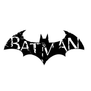 Rustikt Batman logo. Flot Batman wallsticker til væggen. 57x25cm -