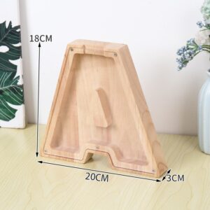 Flot Personlig Træbogstav Sparegris. Bogstav - A. -