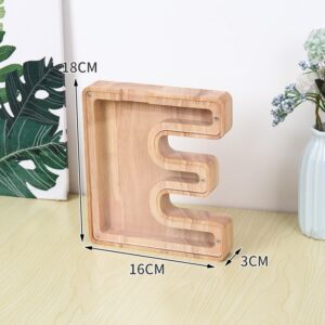 Flot Personlig Træbogstav Sparegris. Bogstav - E. -