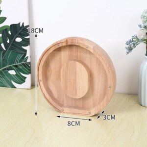 Flot Personlig Træbogstav Sparegris. Bogstav - O. -