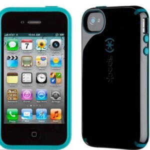 iPhone 4 & 4S SPECKÂ® CandyShell cover. Sort/Turkis. -