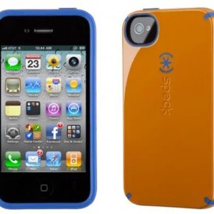 iPhone 4 & 4S SPECKÂ® CandyShell cover. Orange/Blå. -