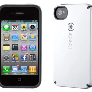 iPhone 4 & 4S SPECKÂ® CandyShell cover. Hvid/Sort. -