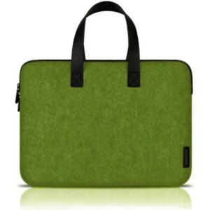 Lækker Cartinoe håndtaske i uldfilt til MacBook 15â. Grøn. -