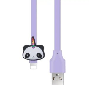 Sjove & flotte Cartoon lightning opladekabler. Panda-enhjørning. -