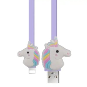 Sjove & flotte Cartoon lightning opladekabler. Enhjørning. -