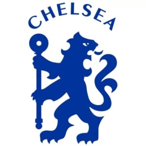 Fodbold wallsticker. Chelseas velkendte løve. Blå. 60x80cm. -