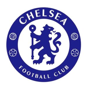 Fodbold wallsticker. Stort blåt Chelsea Logo. 60x60cm -