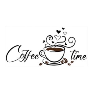 Coffee Time wallsticker - Flot Kaffe Wallsticker (30x60cm) -