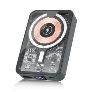 CX06 Quick charging powerbank. Magnetisk Magsafe trådløs oplader. 10000 mAh. -