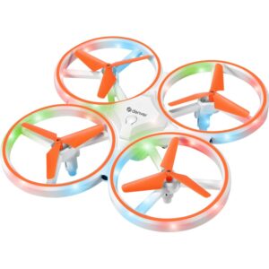 DENVER DRO-171 Mini Drone med Lys  -  Fjernstyret Begynder Drone med 40m Rækkevidde -