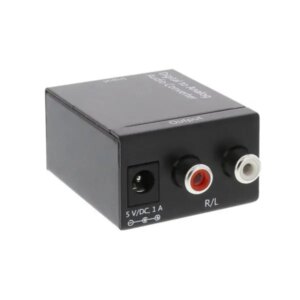 Digital til analog stereo konverter - inkl strømforsyning. -