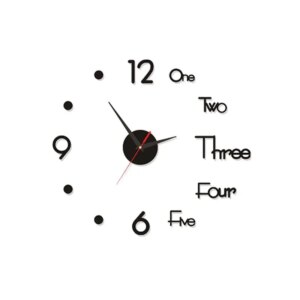 Selvklæbende DIY ur til væggen. Flot Modern Design Akryl vægur. Lille. -