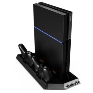 DOBE Universal PS4 (PS4/PS4 Slim/PS4 Pro) stander med køler samt PS4 controller opladestation. -
