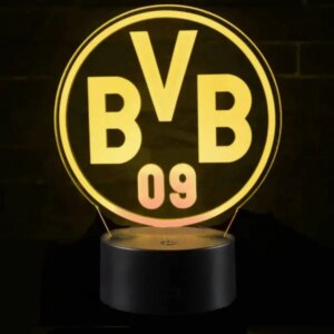 Dortmund 3D lampe. Farveskift mellem 7 farver. -