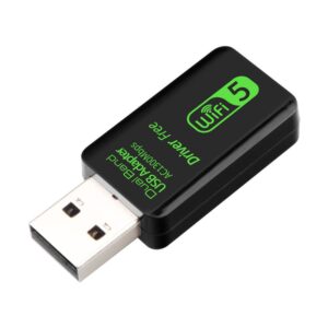 Dual Band WiFi Dongle USB Adapter 1200Mbps  -  Trådløs netværksadapter til PC & Laptop (2.4GHz/5GHz) -
