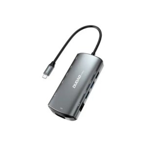 DUDAO 11 i 1 USB-C Hub. USB-C PD 60W, HDMI, 3xUSB 3.0, RJ45, VGA mm. 60W USB Dock. -