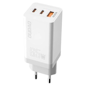 DUDAO 65W USB-C oplader. GaN. A7XSEUEU. (2xUSB-C + 1xUSB-A). -
