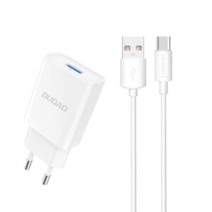 DUDAO A4EUT 10W USB oplader. Inkl USB-A til USB-C kabel -