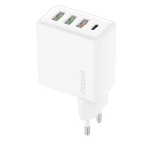 DUDAO A5HEU 20W Oplader med 4 porte - 1x USB-C + 3x USB-A (Hvid) -