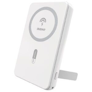 DUDAO K14S+ Trådløs Powerbank på 10000mAh, 15Watt. Hvid -