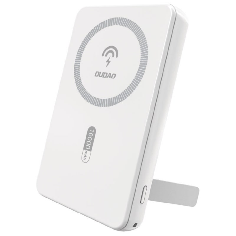dudao-k14s-wireless-powerbank-hvid DUDAO K14S+ Trådløs Powerbank på 10000mAh, 15Watt. Hvid -