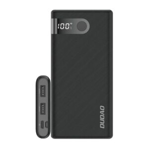 DUDAO K9Pro powerbank 10000 mAh med praktisk LED display. Sort. -