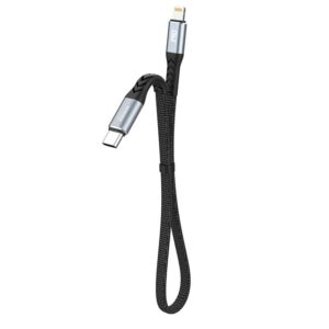 Dudao L10P USB-C til Lightning Kabel  -  20W Hurtigopladning, 23 cm, Sort -