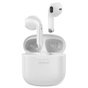 Dudao U18 Trådløse Høretelefoner med Ægte TWS og Opladningsetui. Hvid -
