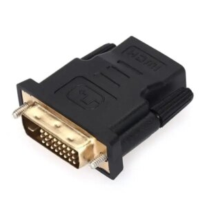HDMI (Hun) til DVI-D (Han) adapter med Guldbelagte stik. -