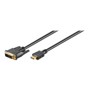 HDMI til DVI-D kabel. Goobay. Guldbelagte stik. 10m. -