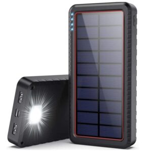 Dywill HX160S6 Powerbank med Solceller og Indbygget Lommelygte. 26800 mAh -